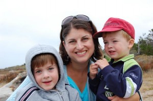 Shannon and the boys at Point Lobos