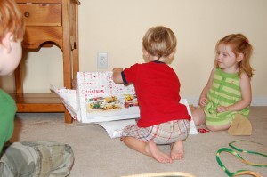 Caden opening presents